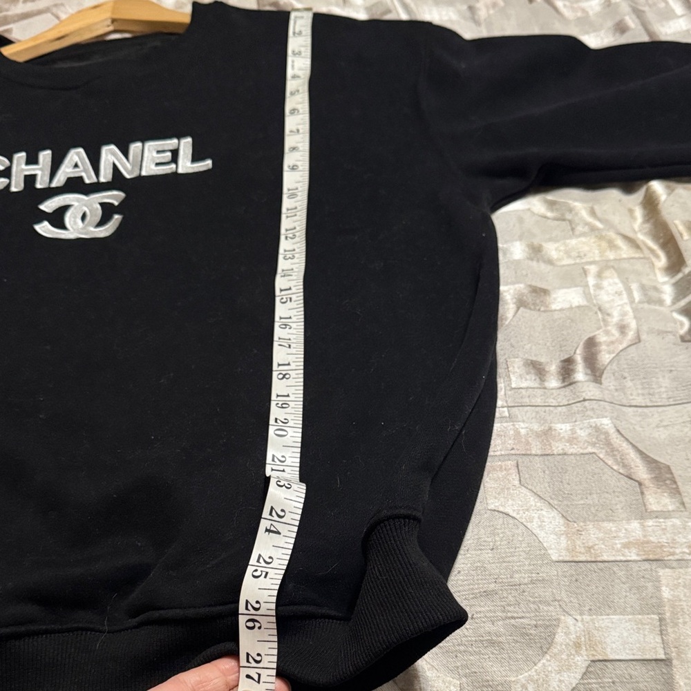 Black Sweatshirt with Silver Logo - Picture 6 of 6